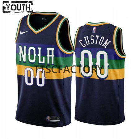 Maglia NBA New Orleans Pelicans Personalizzate Nike 2022-23 City Edition Navy Swingman - Bambino